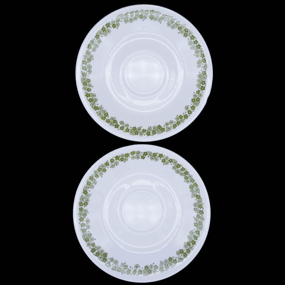 Vintage Corelle Spring Blossom 6-1/4" Saucer Plates Set of Two (No Cups) Crazy D